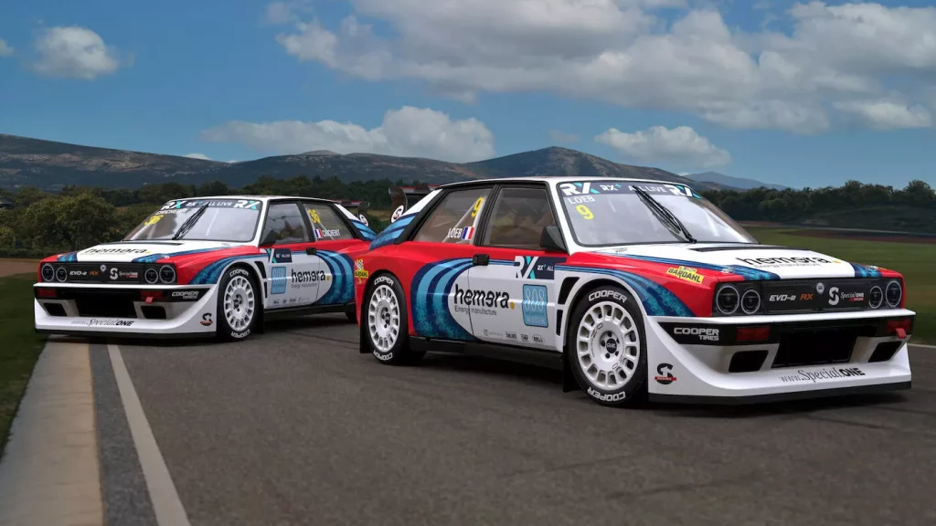 2023 Lancia Delta EVO-e Rallycross. Imagen estática.