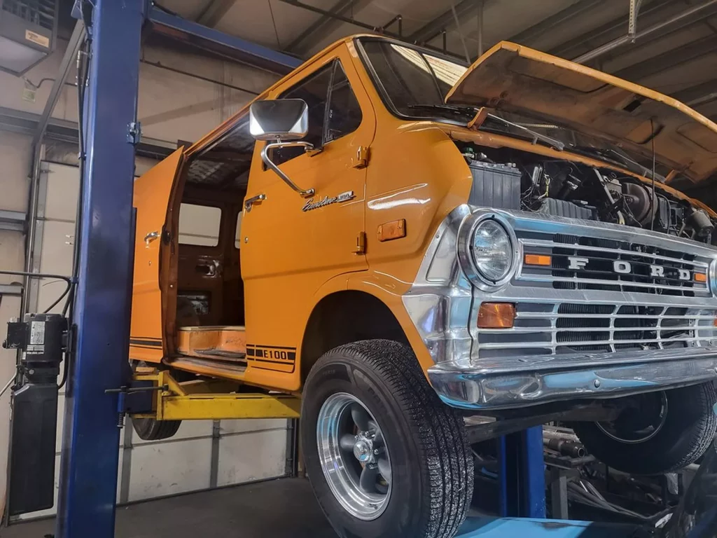 2023 Tesla swapped Ford E 100 Van 11 Motor16