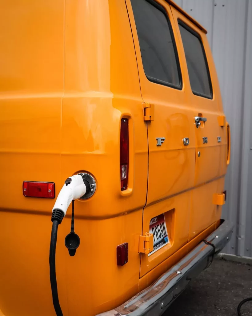 2023 Tesla swapped Ford E 100 Van 8 Motor16