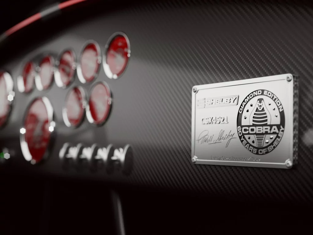 2023 Diamond Edition Shelby Cobra. Imagen detalle interior.