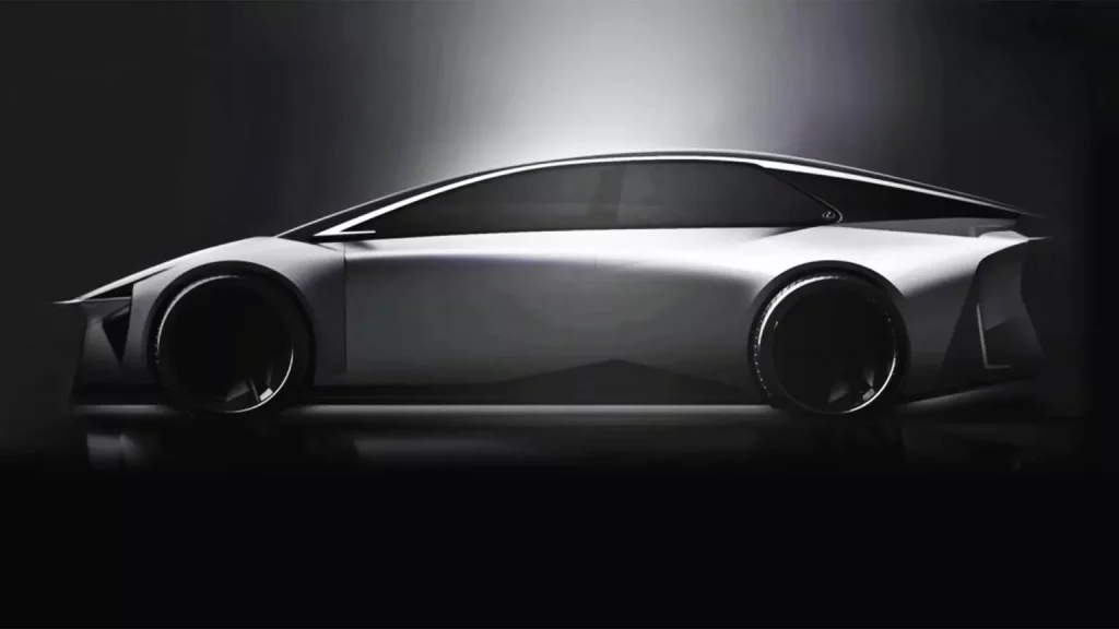 2023 Lexus EV Concept Teaser. Imagen silueta.