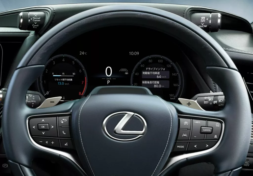 2023 Lexus LS Japón. Imagen relojes.