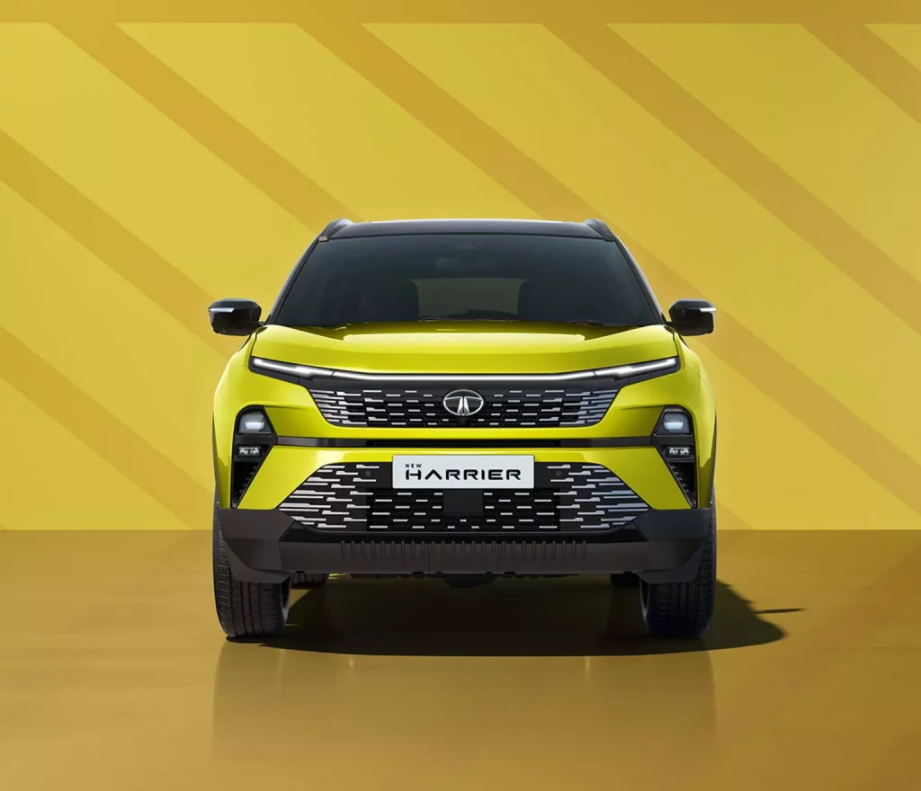 2023 Tata Harrier. Imagen frontal.