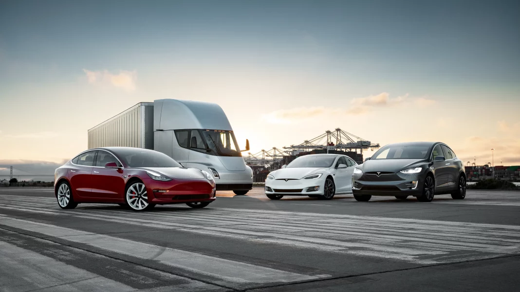 2024 Tesla gama vehículos. Ventas. Imagen gama.