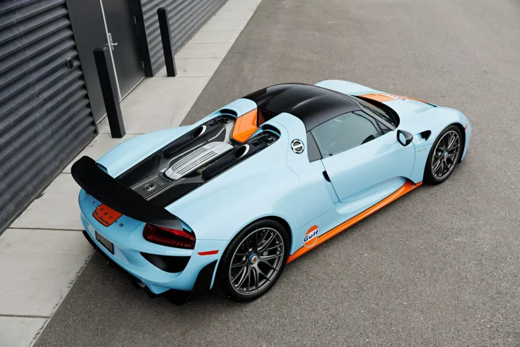 2015 Porsche 918 Spyder Gulf. Gooding. Imagen trasera.