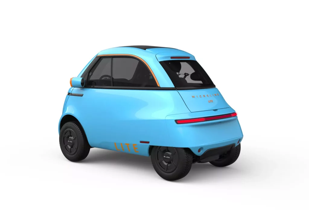 2024 Microlino Lite. Imagen trasera.