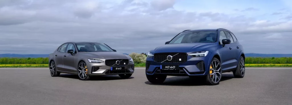 2024 Volvo S60 y Volvo XC60 Polestar Limted Edition. Imagen estática.