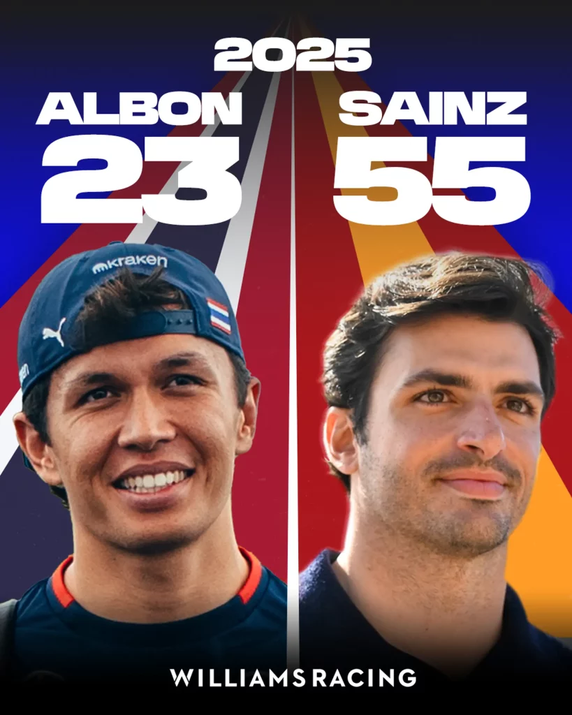 Carlos Sainz formará equipo con Alex Albon en 2025