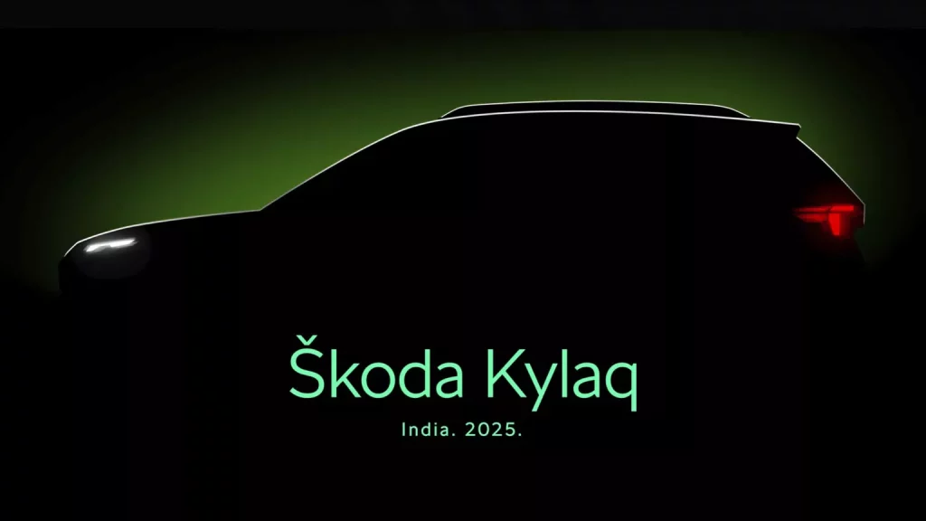 2024 Skoda Kylaq Teaser. Imagen silueta.