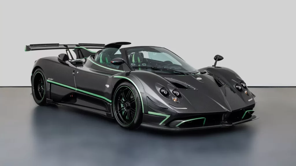 2017 Pagani Zonda 760 Roadster Diamante Verde. Imagen delantera.