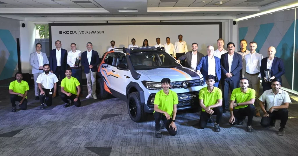 2024 Volkswagen Taigun Pick-Up. India. Imagen estudiantes.