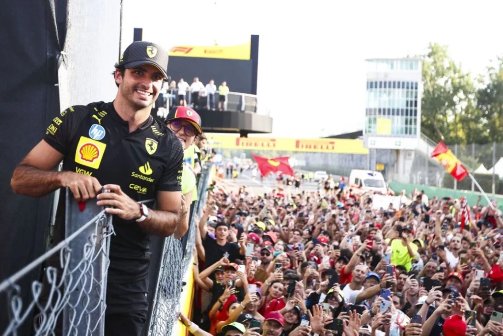 EuropaPress 6187359 sainz carlos spa scuderia ferrari sf 24 portrait celebration during the Motor16