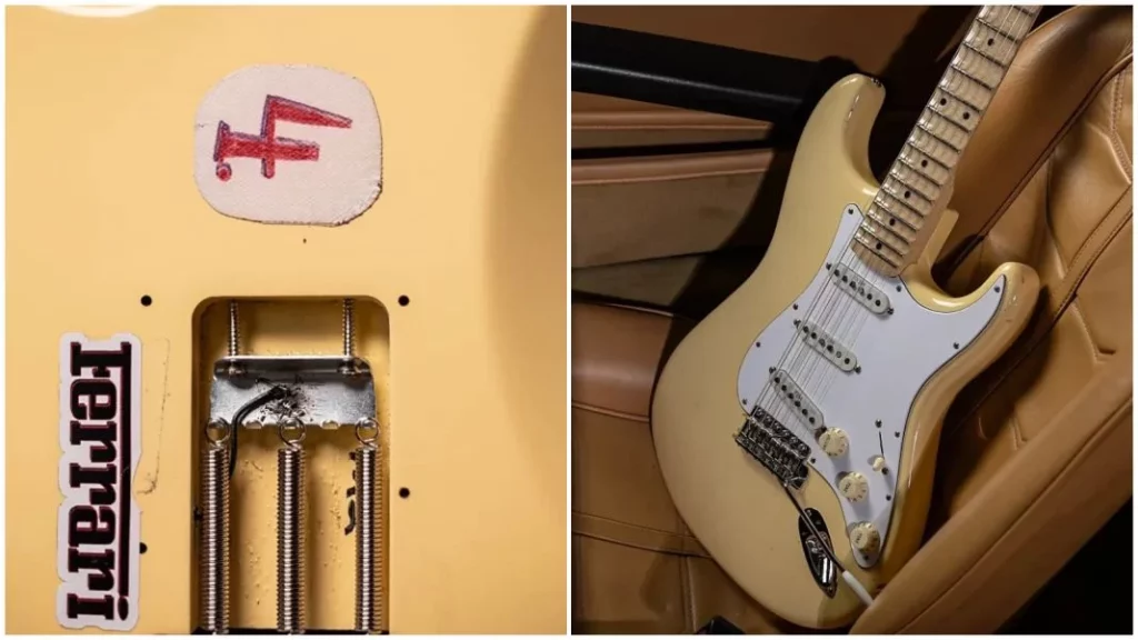 Los detalles de la guitarra y el Ferrari que se venden en el 2x1