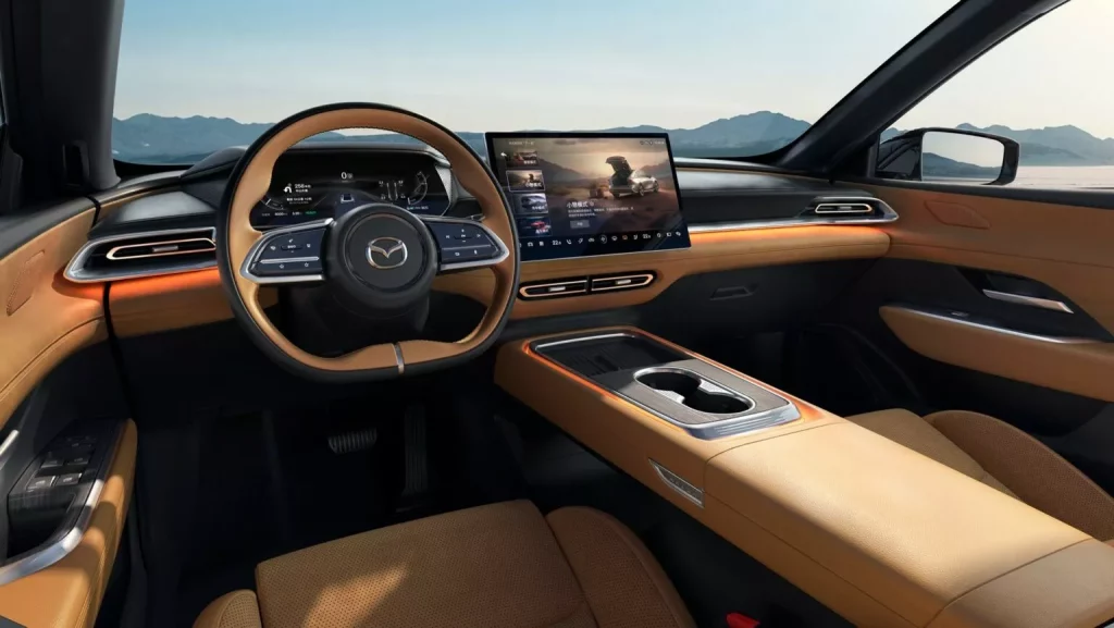 2024 Mazda EZ-6. Imagen interior.