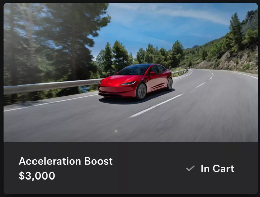 2024 Tesla Model 3 Acceleration Boost Motor16