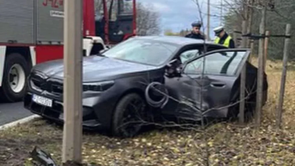 Cómo quedó el BMW después del accidente