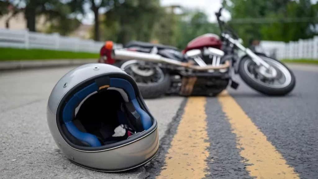 El significado de un casco de moto tirado en el suelo