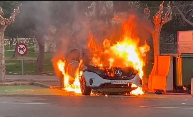 Insólito: cargaba su Mercedes-Benz de 60 mil euros mientras miraba televisión y se le prendió fuego la casa