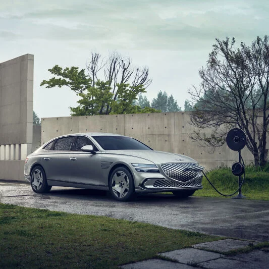 2025 Genesis Electrified G80. Corea. Imagen exterior.