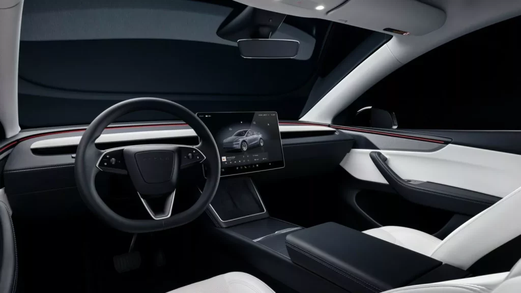 2025 Tesla Model Y Launch Series. Imagen interior.