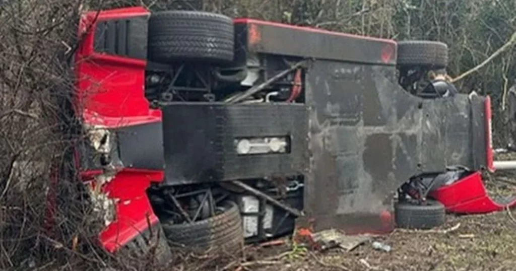 Los daños que sufrió el Ferrari F40