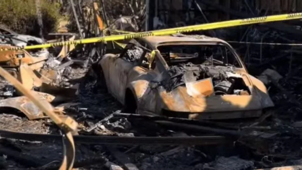 Los daños sufridos por los Porsche por los incendios