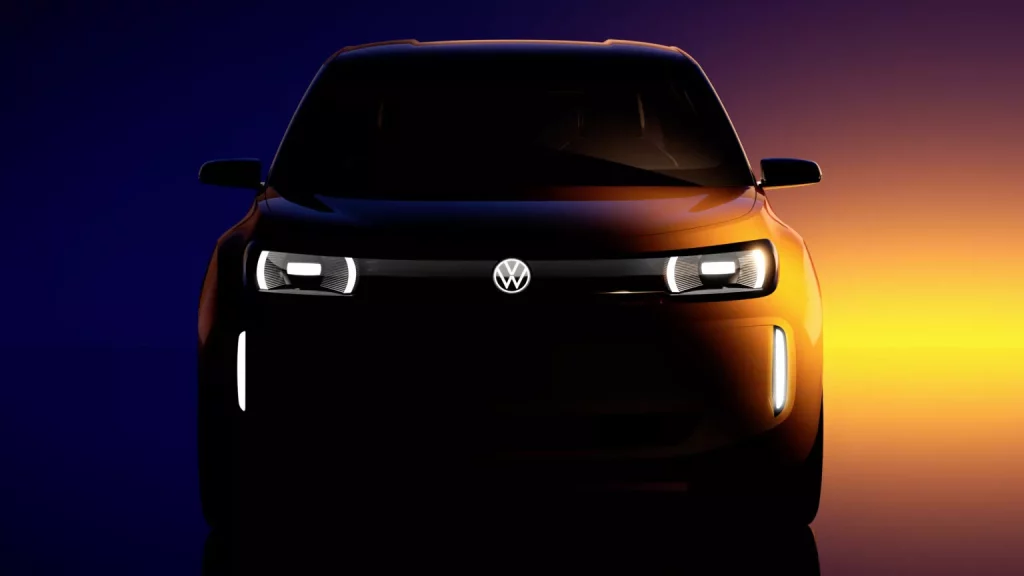 2025 Volkswagen ID. Bocetos. Imagen frontal.