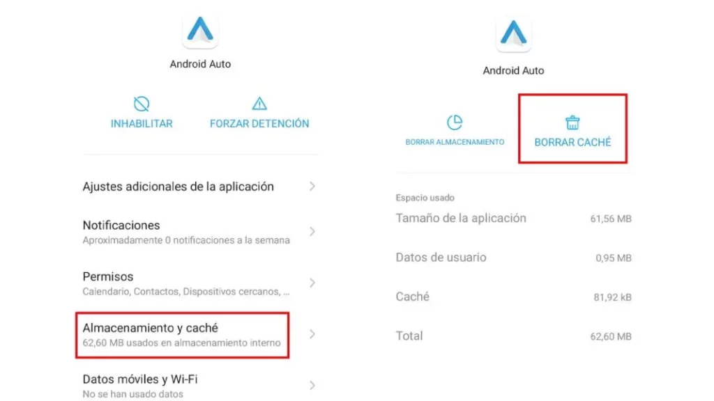 Cache Android Auto Motor16