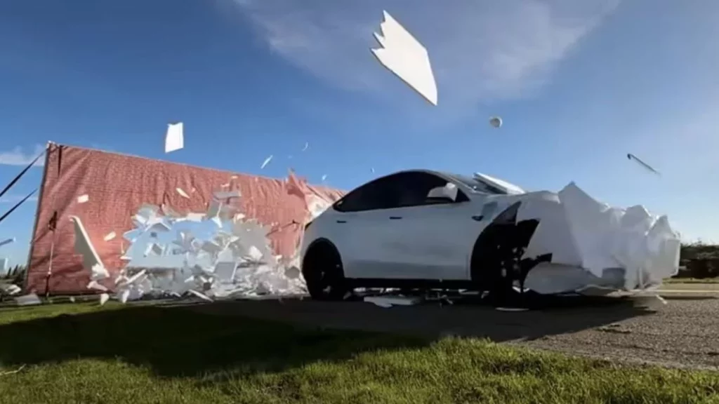 2025 Tesla Model Y. Mark Rober. Exterior.