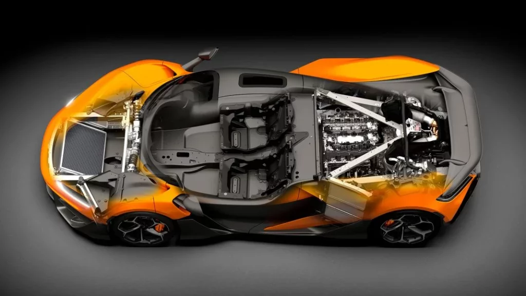 3. McLaren W1 Chassis cutaway Motor16