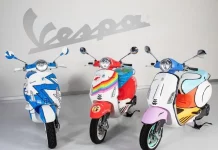 Tres Vespas convertidas en obras de arte